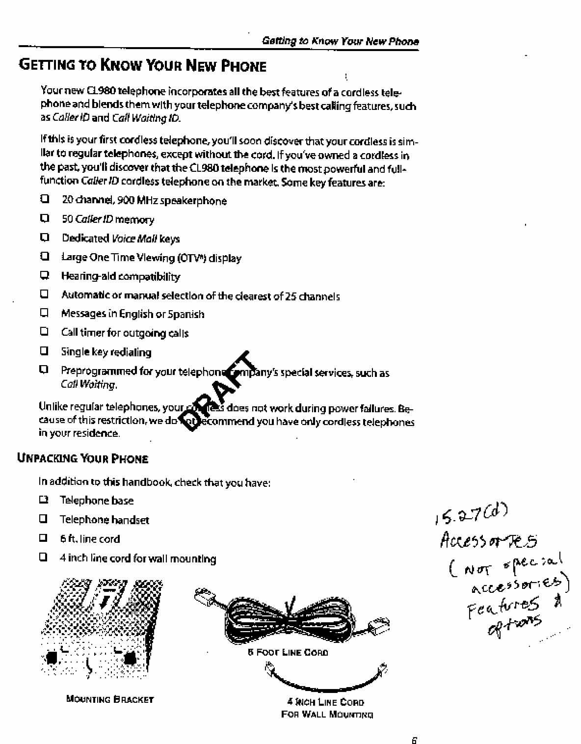 900 MHz Cordless Phone User Manual