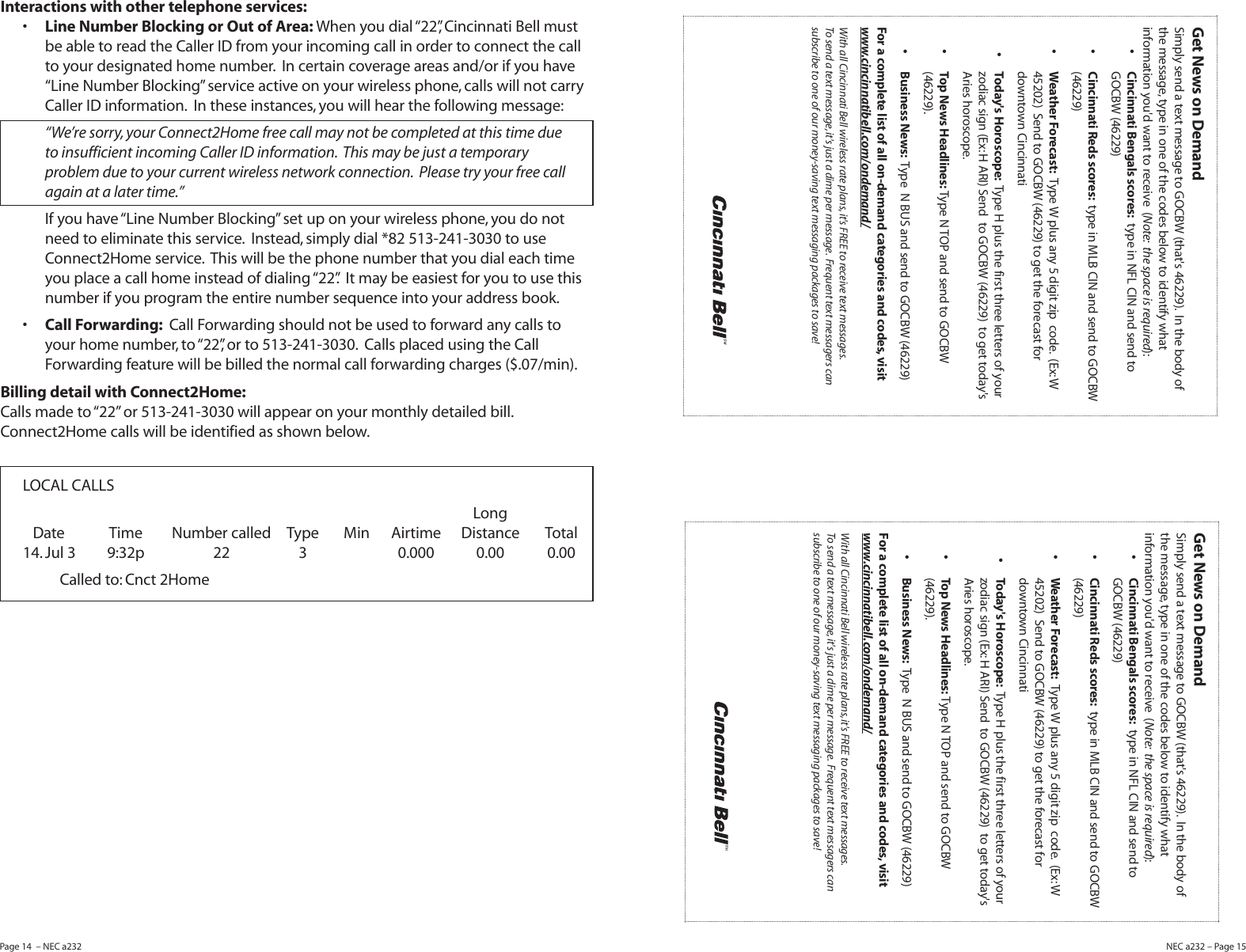 Page 8 of 9 - Cincinnati-Bell Cincinnati-Bell-Nec-A232-Users-Manual- Cincinnati-bell-nec-a232-users-manual