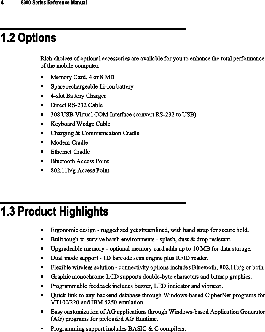 Cipherlab 00wb2 Terminal User Manual 30 Terminal Usermanual 19 P