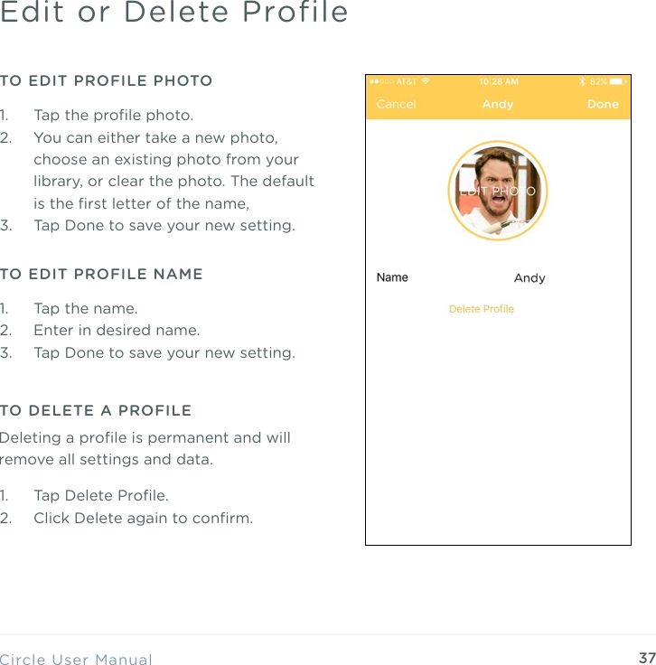 Page 37 of Circle Media CIRCLE2 Circle User Manual Phil Edit key