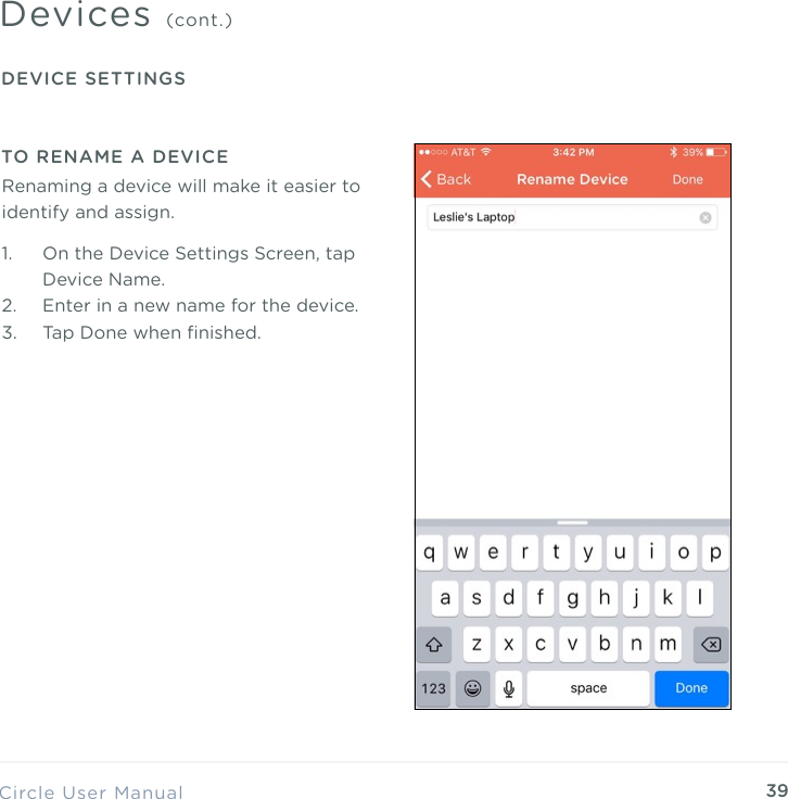 Page 39 of Circle Media CIRCLE2 Circle User Manual Phil Edit key