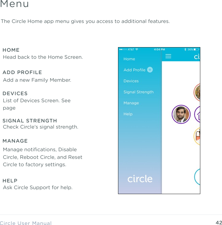 Page 42 of Circle Media CIRCLE2 Circle User Manual Phil Edit key