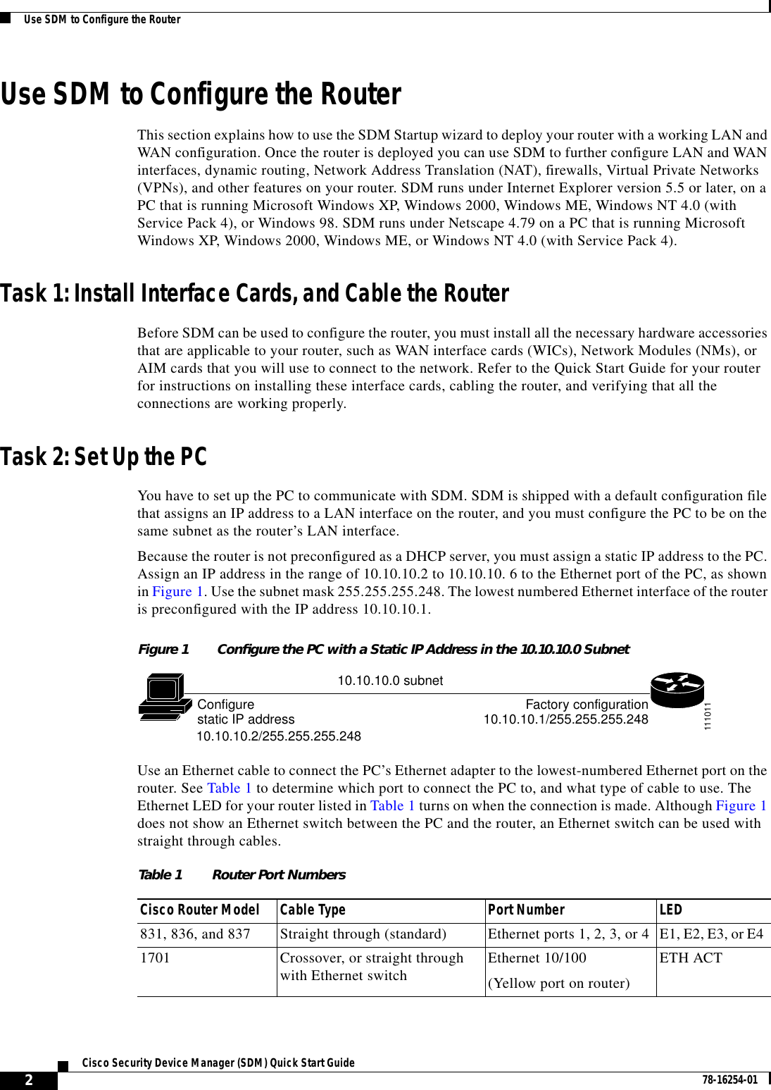 Page 2 of 10 - Cisco-Systems Cisco-Systems-1701-Getting-Started-Guide- Sdmsupp  Cisco-systems-1701-getting-started-guide
