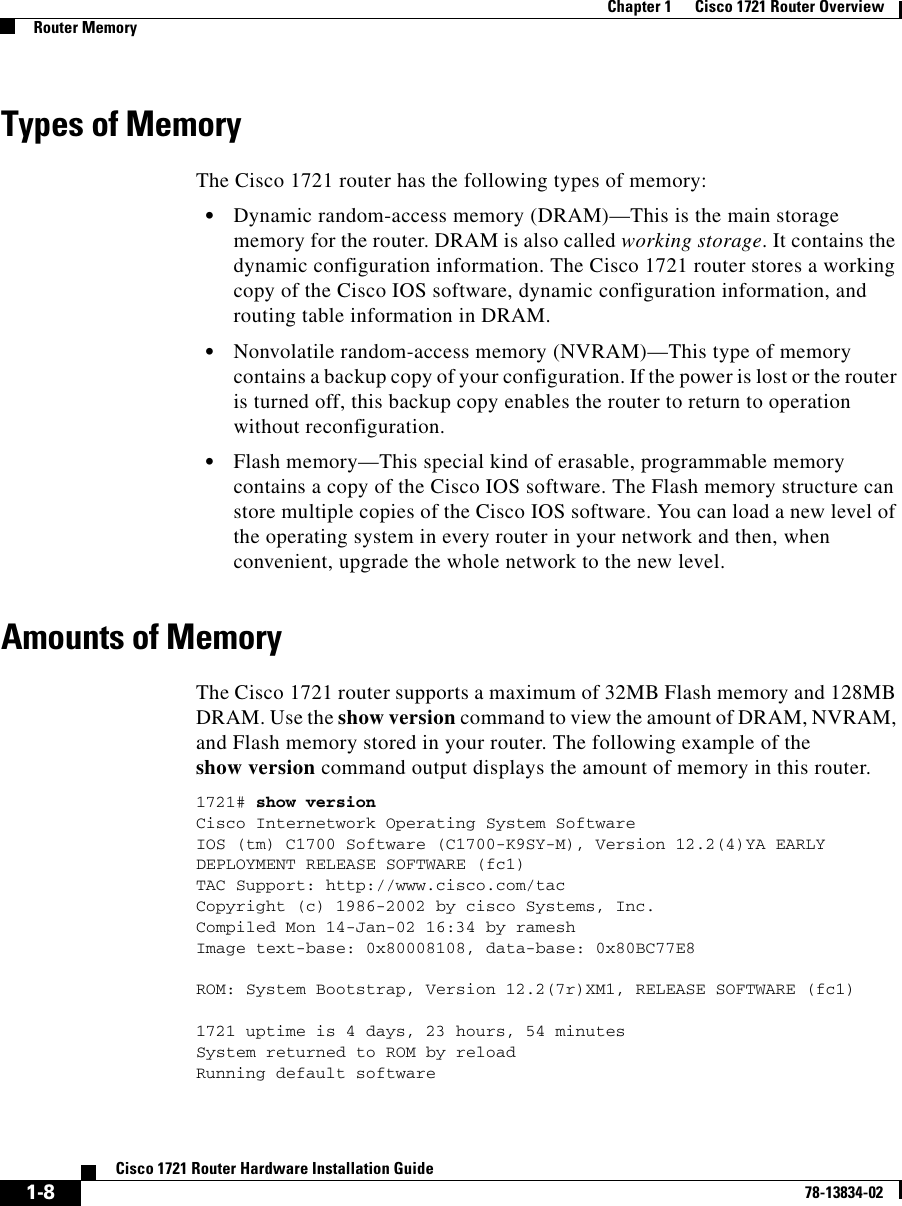 Page 8 of 10 - Cisco-Systems Cisco-Systems-1721-Overview- 1721ovw.mif  Cisco-systems-1721-overview
