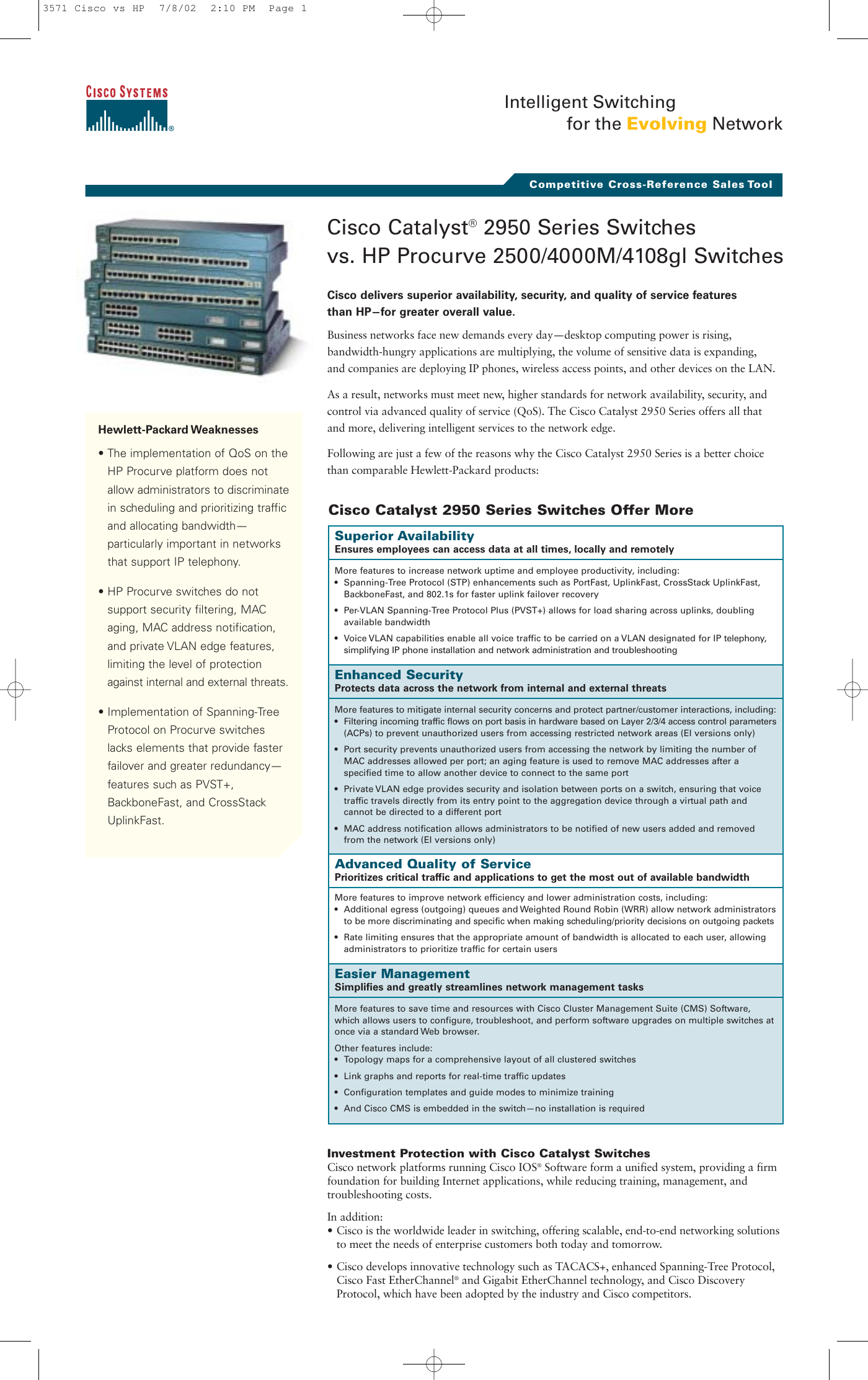 cisco 2950 switch document