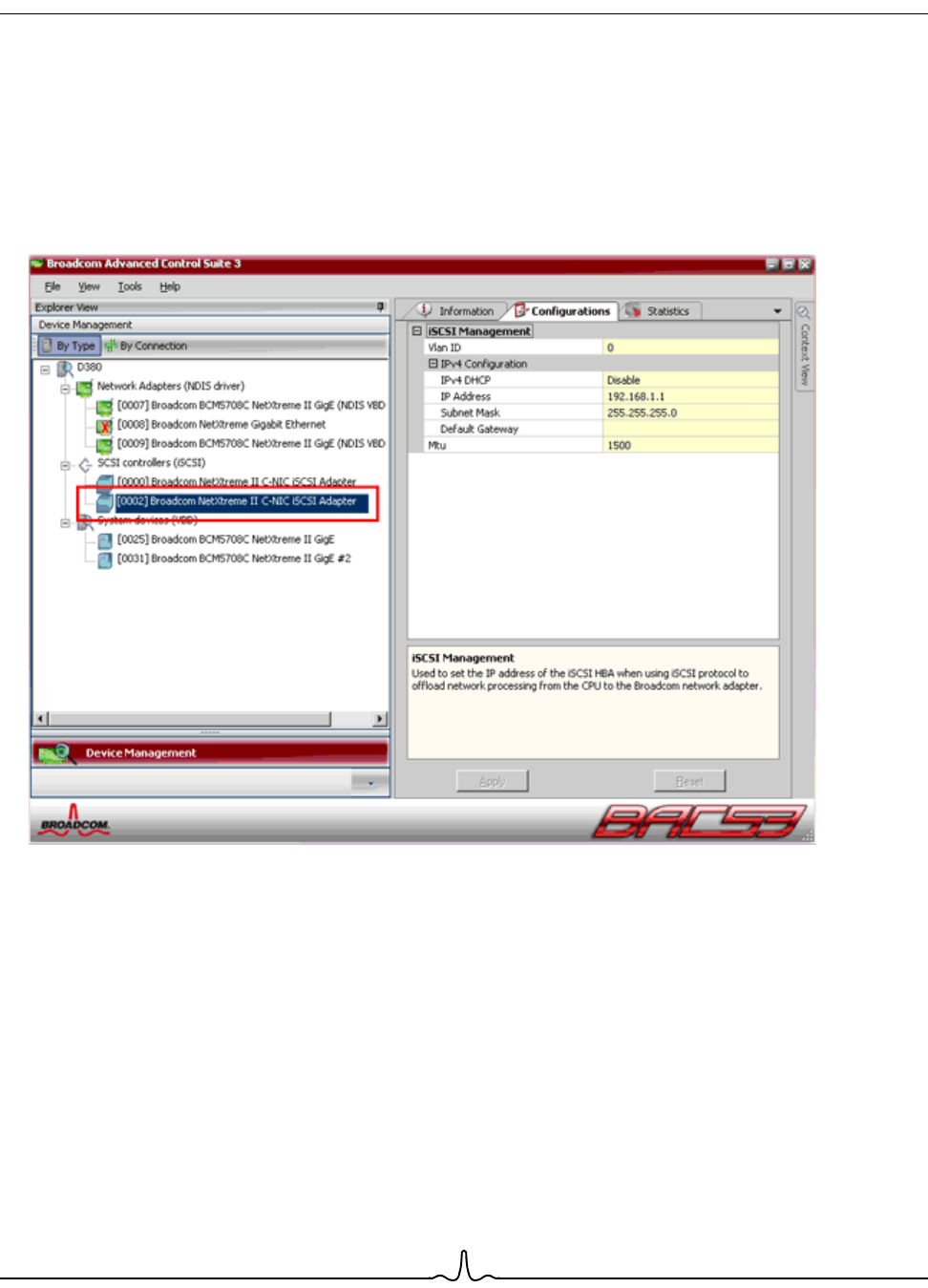 how to install broadcom ethernet controller cab