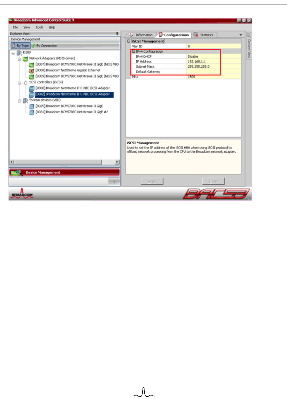 how to install broadcom ethernet controller cab