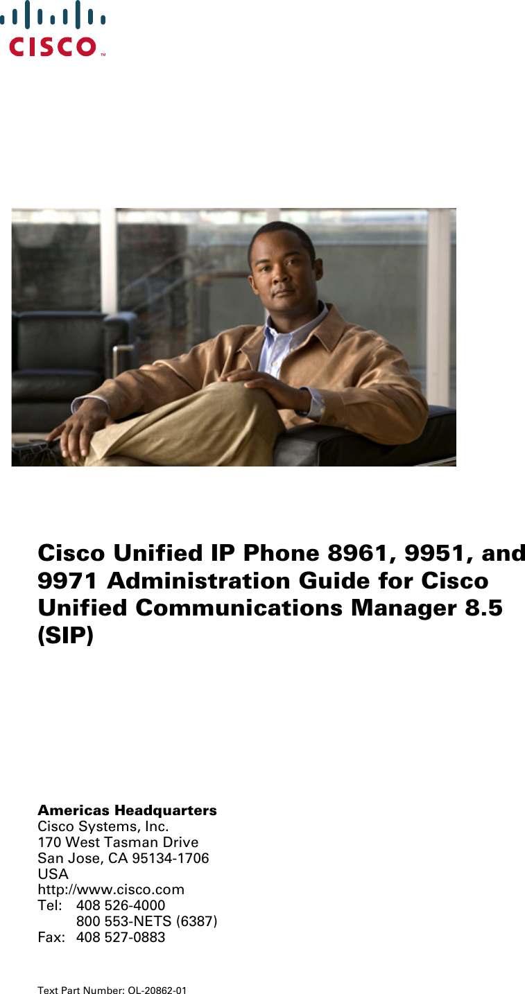 Page 1 of 2 - Cisco-Systems Cisco-Systems-9571-Users-Manual- Cisco Unified IP Phone 8961, 9951, And 9971 Administration Guide For Communications Manager 8.0 (SIP)  Cisco-systems-9571-users-manual