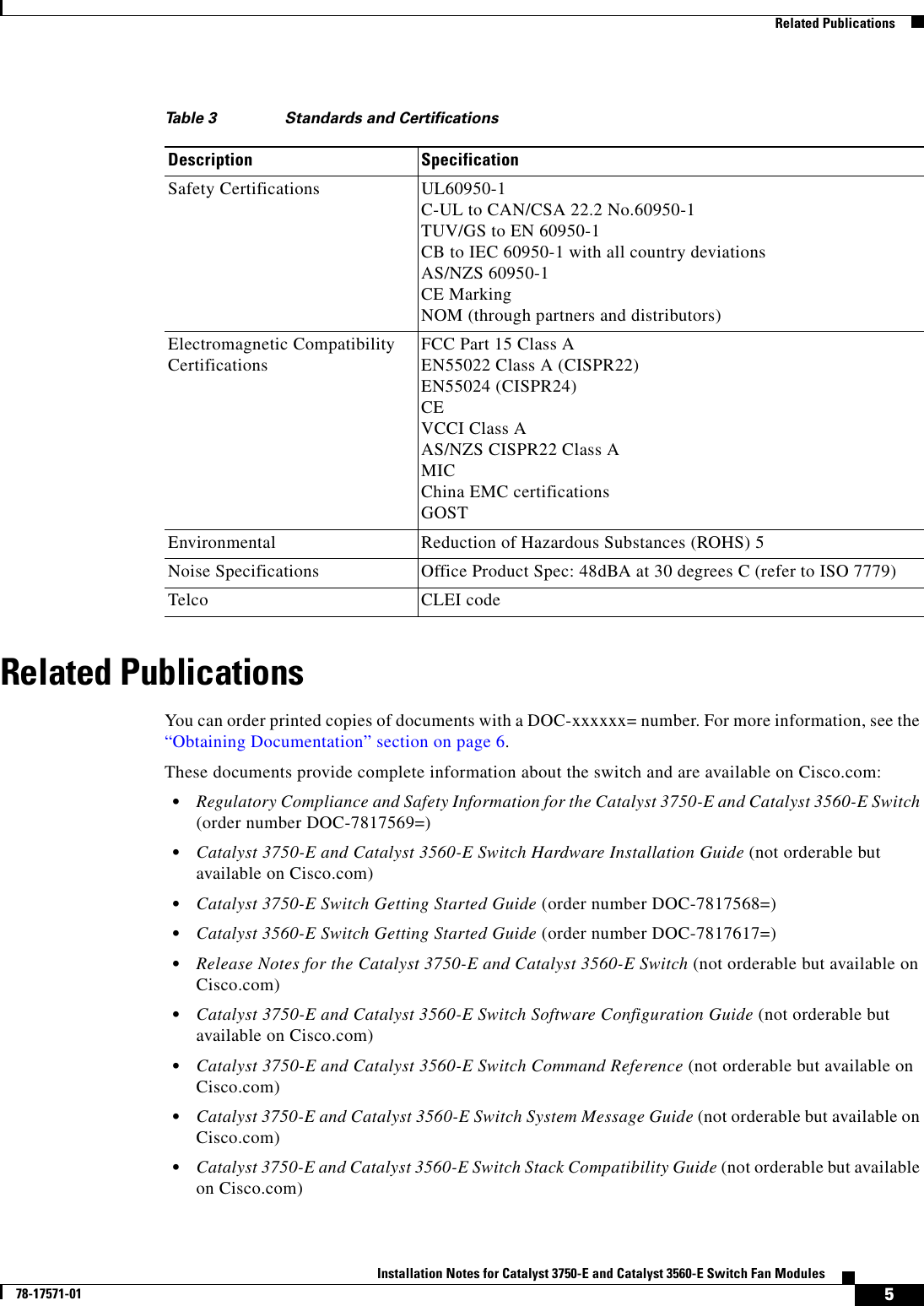 Page 5 of 10 - Cisco-Systems Cisco-Systems-Catalyst-3560-E-Users-Manual- 1757101.mif Cisco-systems-catalyst-3560-e-users-manual