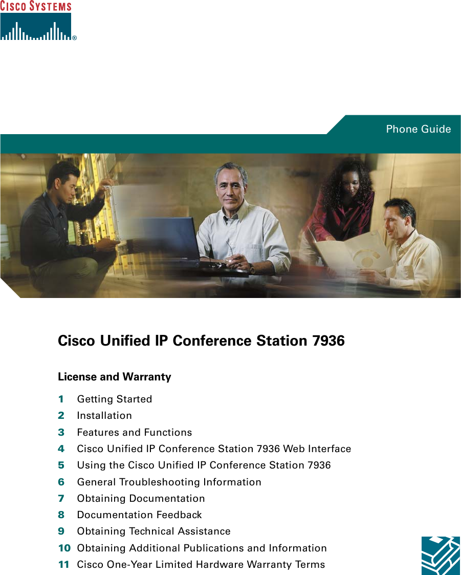 Cisco Systems Cp7936rf Users Manual Unified Ip Conference Station 7936 Phone Guide