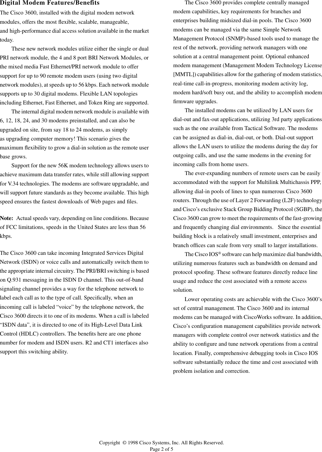 Page 2 of 5 - Cisco-Systems Cisco-Systems-Mica-6Mod-Users-Manual- C3600_ov  Cisco-systems-mica-6mod-users-manual