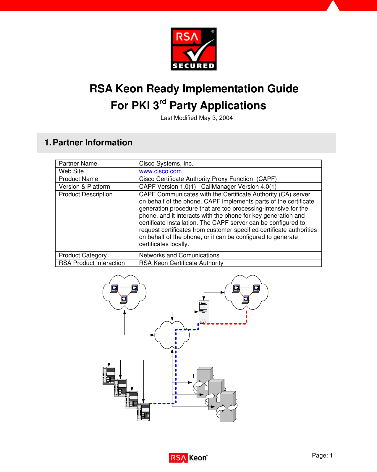 Page 1 of 7 - Cisco-Systems Cisco-Systems-Pki-Users-Manual- Keon Sentry Implementation Guide For Directory Server Poducts  Cisco-systems-pki-users-manual