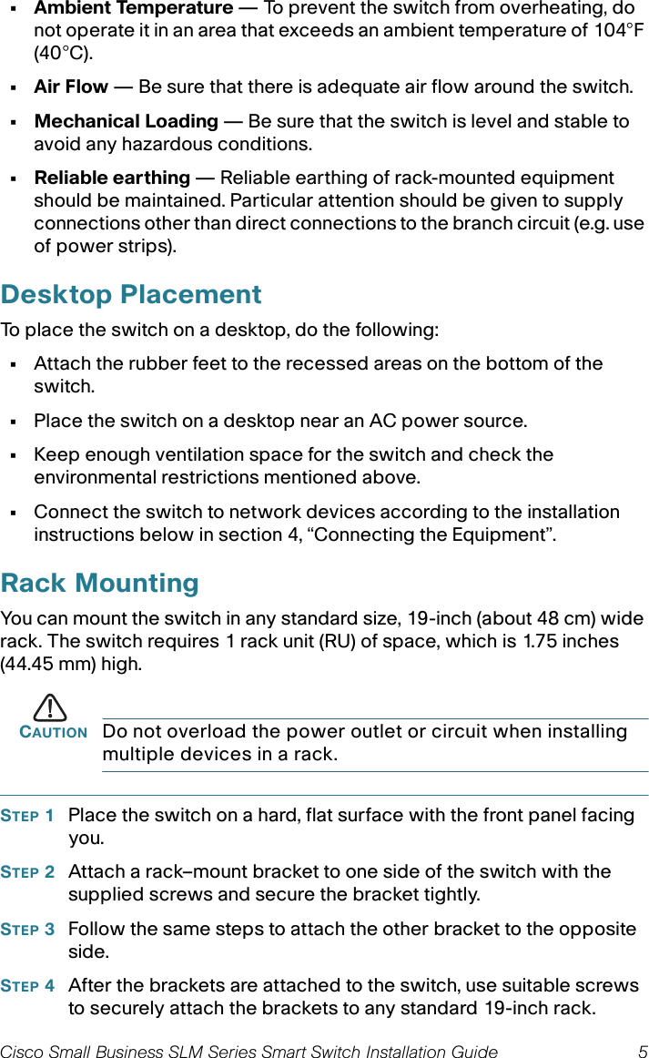 Page 6 of 12 - Cisco-Systems Cisco-Systems-Slm2024-Users-Manual- Cisco Small Business SLM Smart Switches Installation Guide  Cisco-systems-slm2024-users-manual