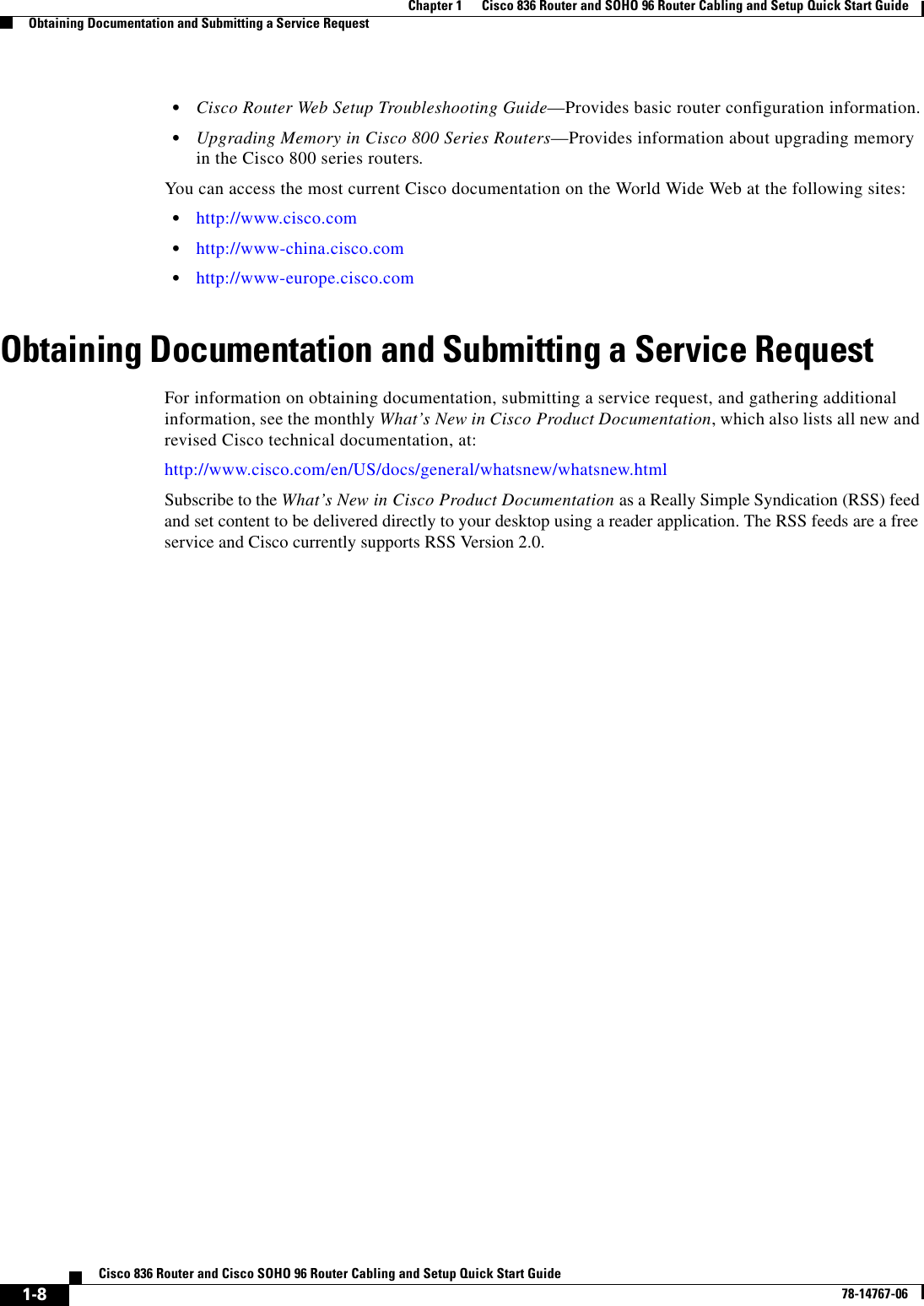 Page 8 of 8 - Cisco-Systems Cisco-Systems-Soho-96-Getting-Started-Guide- 836QSG.mif  Cisco-systems-soho-96-getting-started-guide