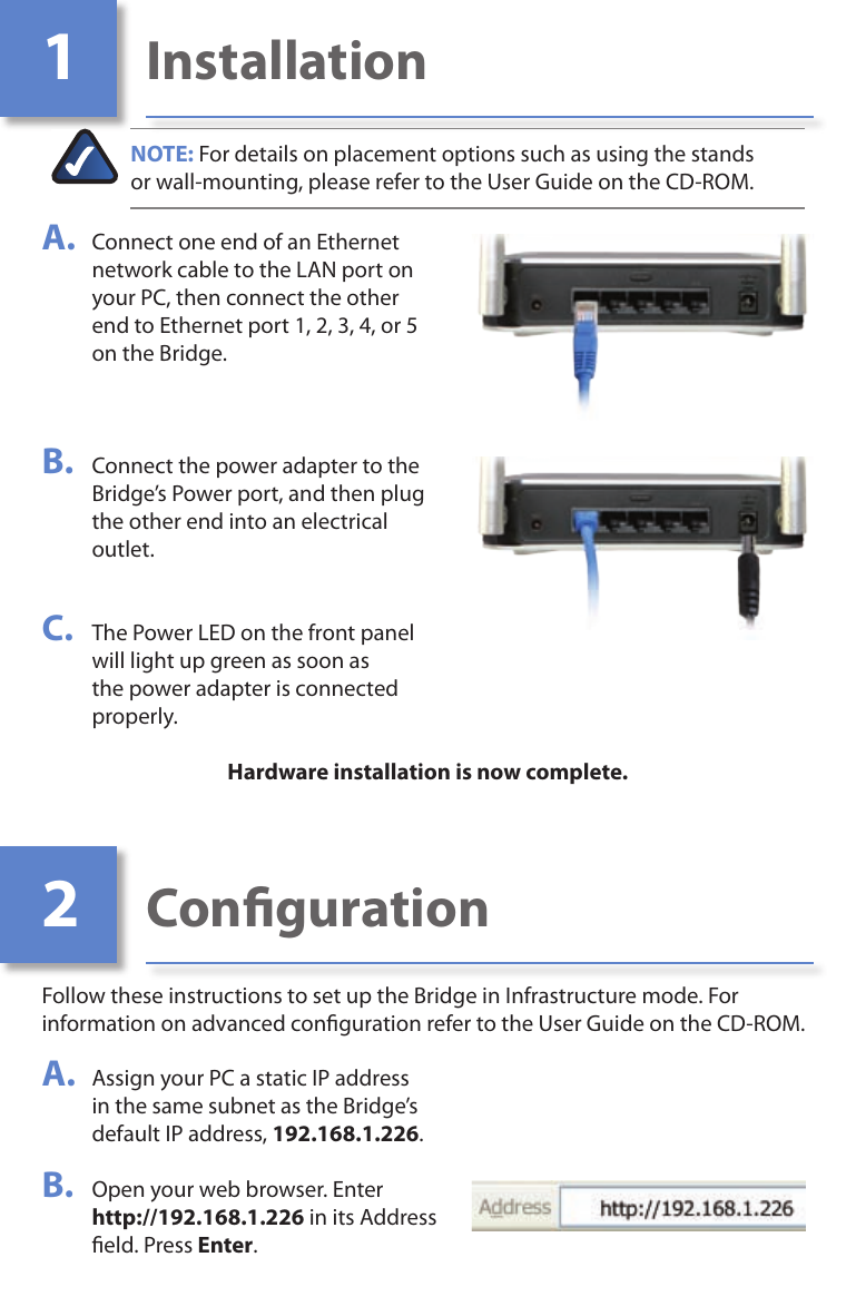 Page 2 of 4 - Cisco-Systems Cisco-Systems-Wet200-Users-Manual- Cisco WET200 Wireless-G Business Ethernet Bridge Quick Start Guide  Cisco-systems-wet200-users-manual