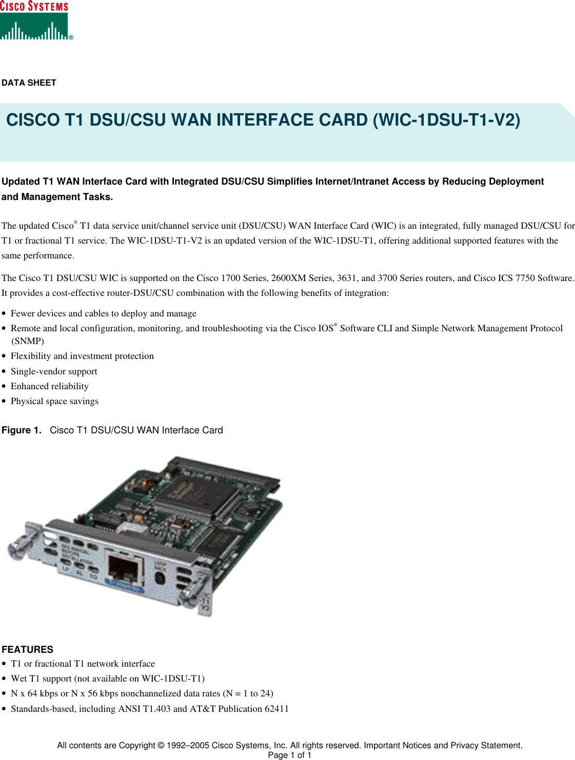 Page 1 of 7 - Cisco-Systems Cisco-Systems-Wic-1Dsu-T1-V2-Users-Manual 09186a008032305b_guest-Cisco_1700_Series_Modular_Access_Routers-us-Product_Data_Sheet-en_2pdf