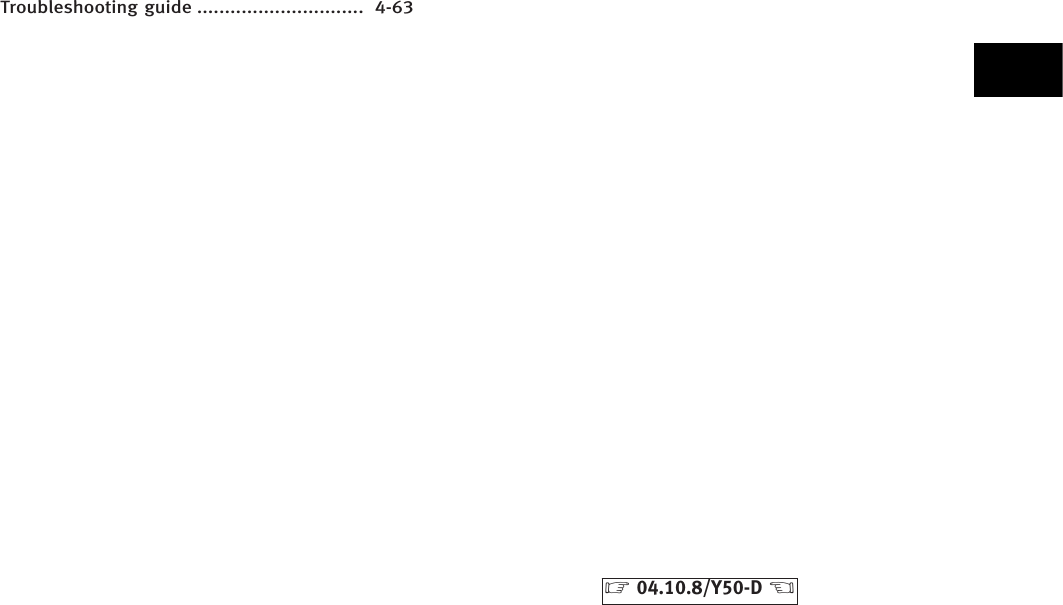 Troubleshooting guide .............................. 4-63੬04.10.8/Y50-D ੭