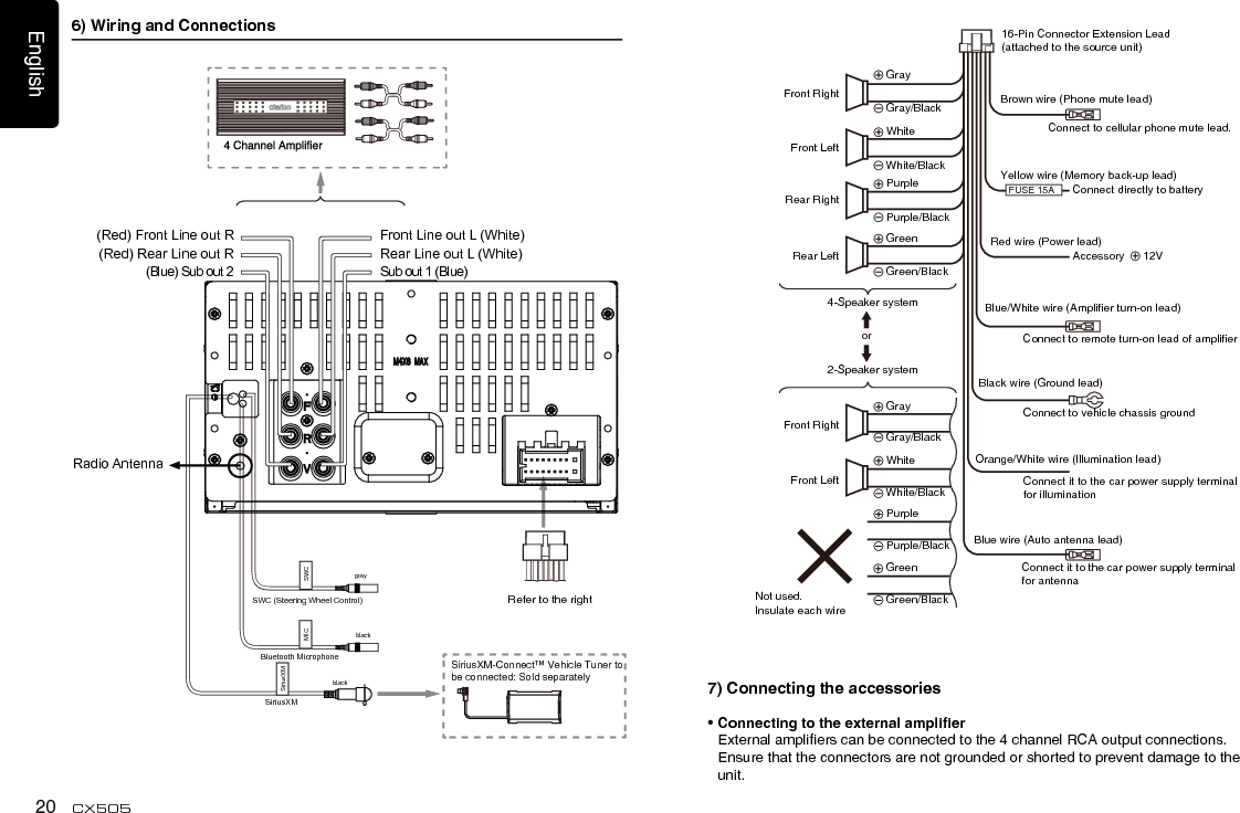 Clarion Co., Ltd.PN: 1270750064062014/12Copyright © 2014 Clarion Co., Ltd.Printed in China / Imprimé en Chine / Impreso en China