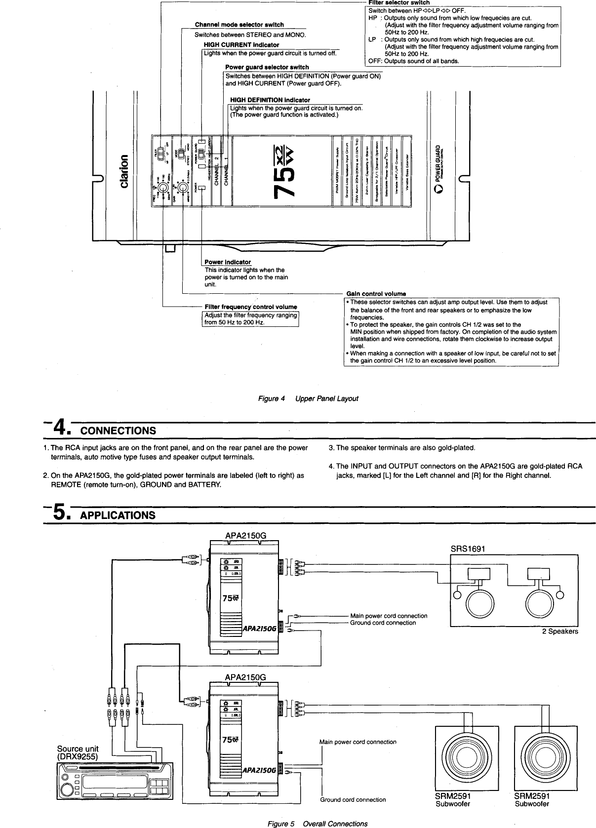 Page 2 of 5 - Clarion Clarion-Apa2150G-Users-Manual-  Clarion-apa2150g-users-manual