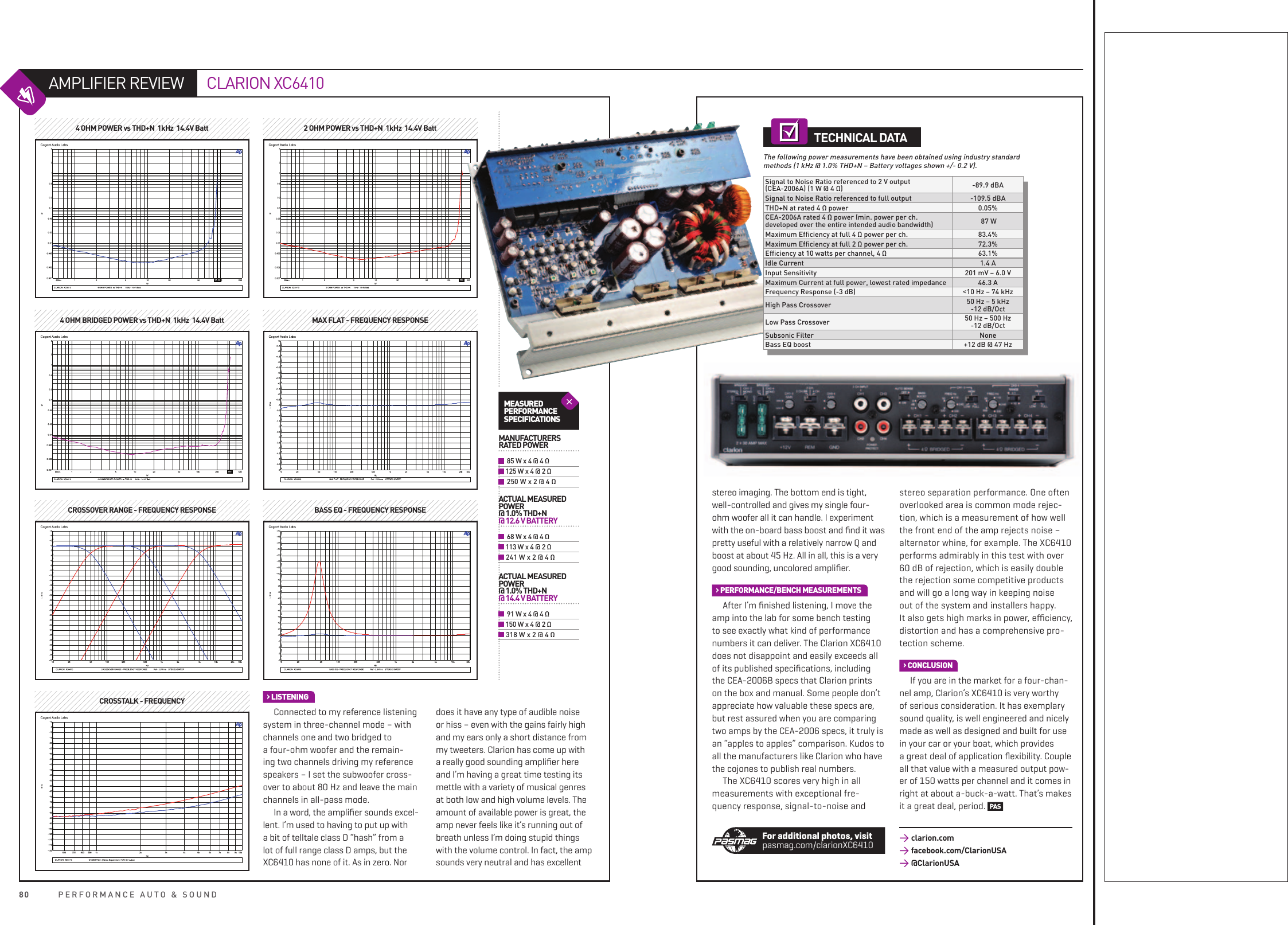 Page 2 of 2 - Clarion Clarion-Car-Amplifier-Xc6410-Users-Manual-  Clarion-car-amplifier-xc6410-users-manual