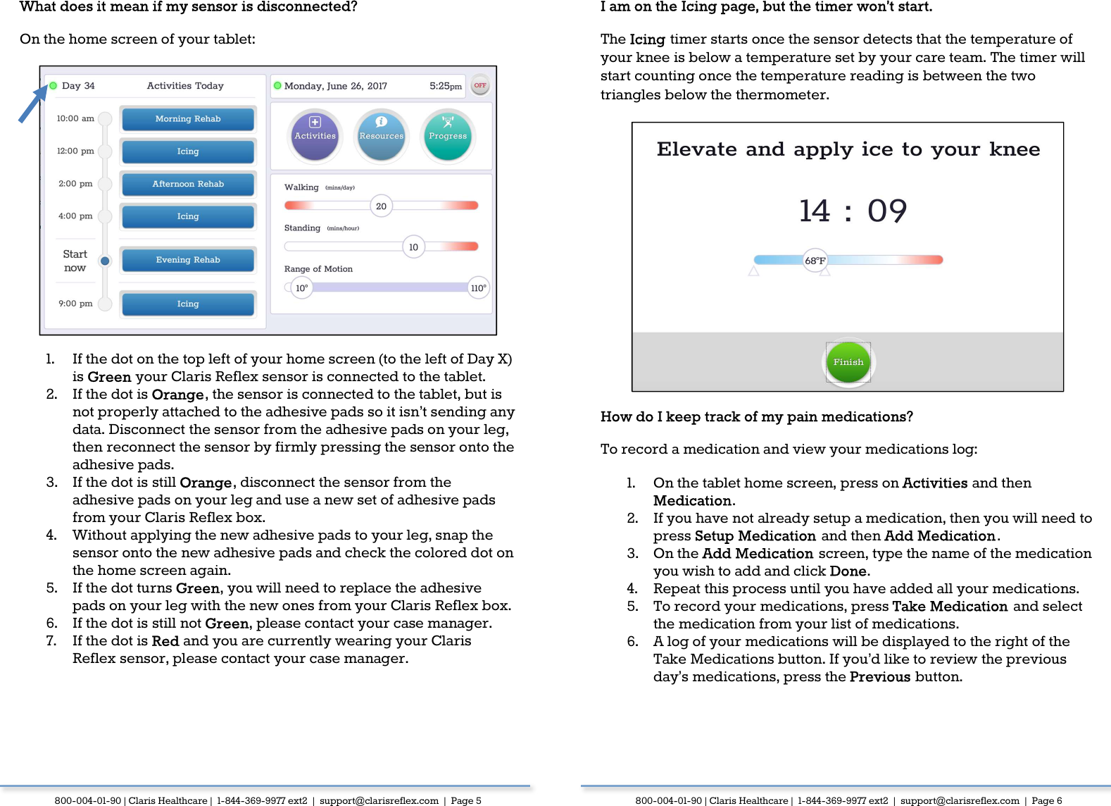 Page 6 of Claris Healthcare REFLEX1 Claris Reflex User Manual Claris Reflex IFU CQ1 PS2