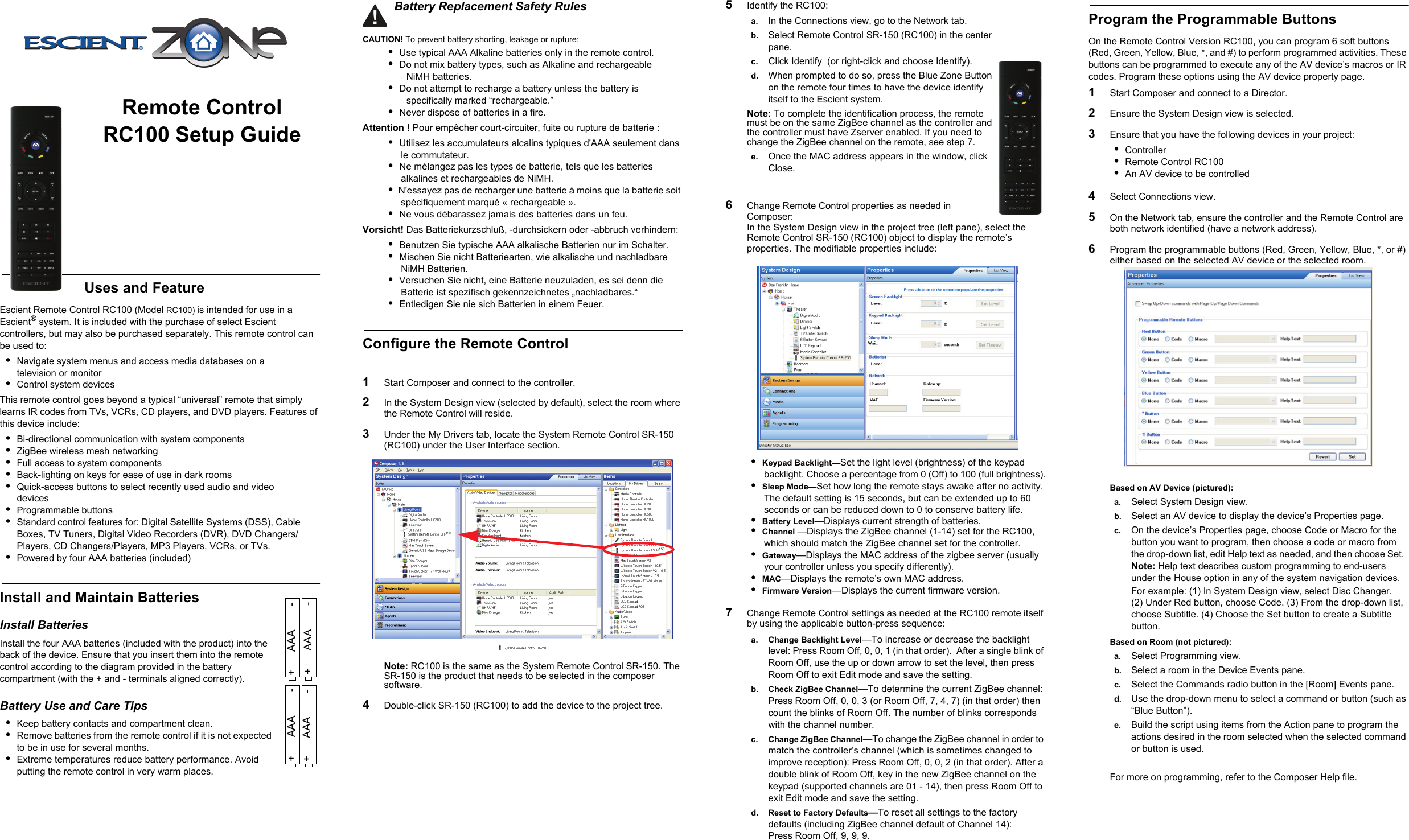 Page 1 of 2 - Clarity RC100 User Manual  To The 6b3fc281-3b25-4882-ad7b-41c036cf5eca