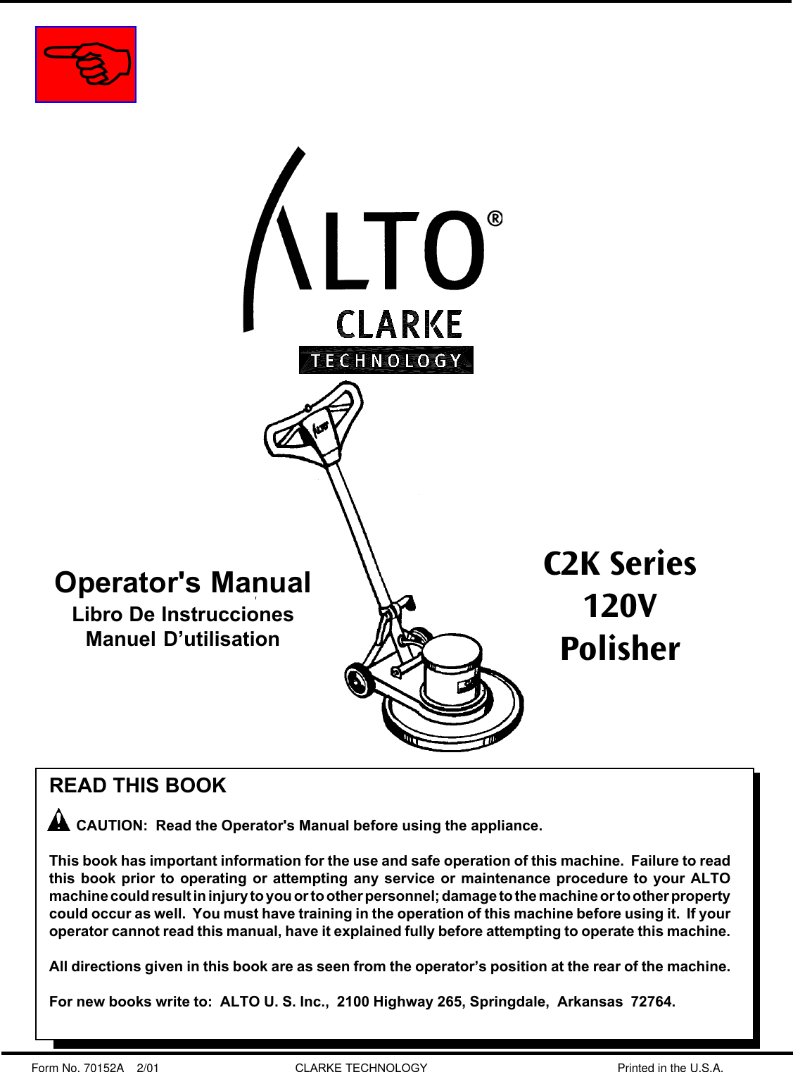 Clarke Alto C2K Series Users Manual