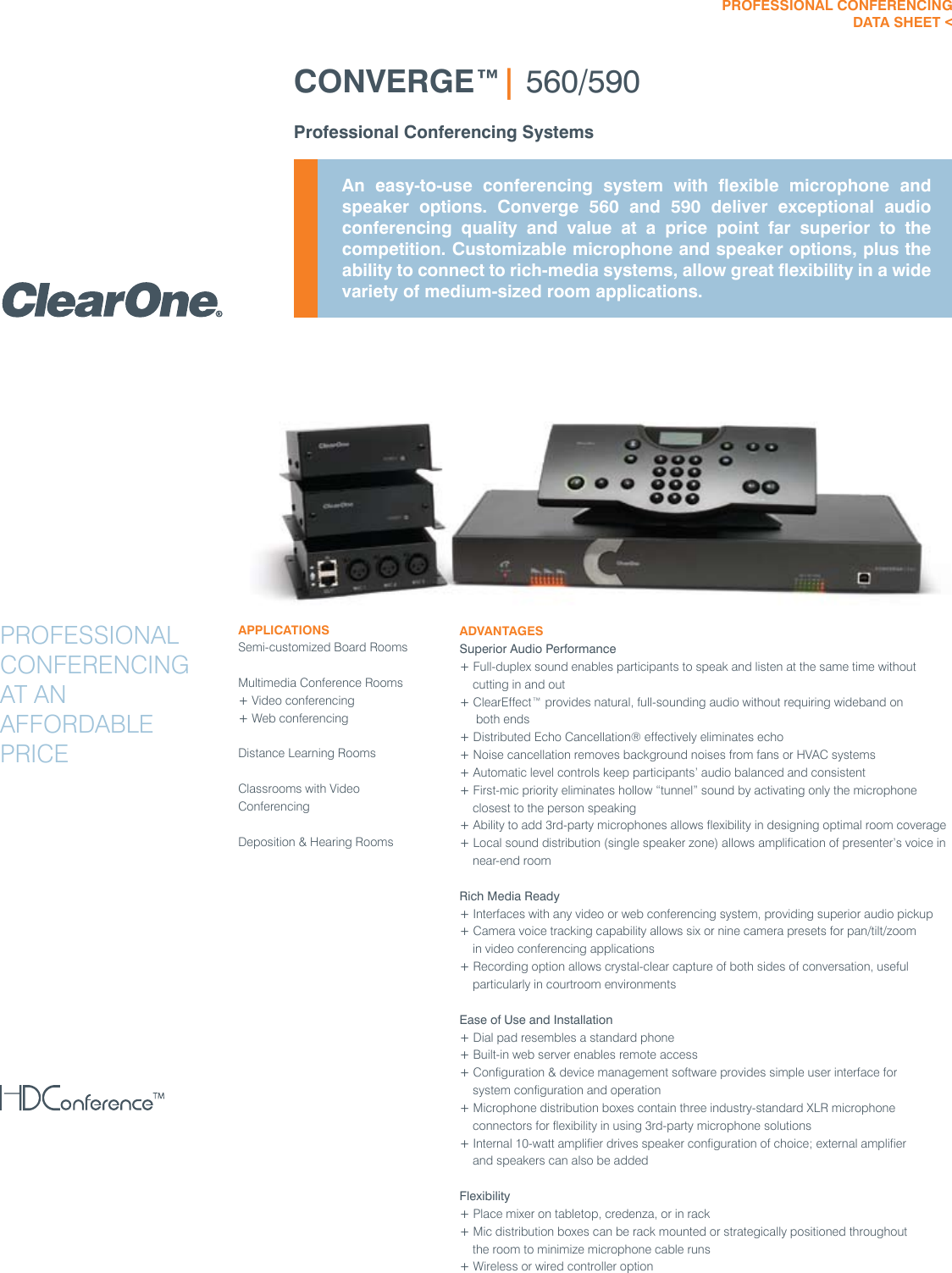 Page 1 of 2 - Clearone Clearone-Converge-560-Users-Manual-  Clearone-converge-560-users-manual