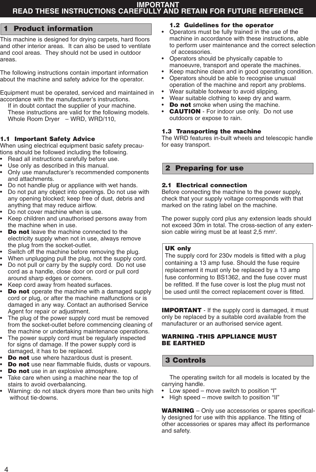 Page 5 of 9 - Clemas Layout 2 Whole-room-dryer-ops-manual