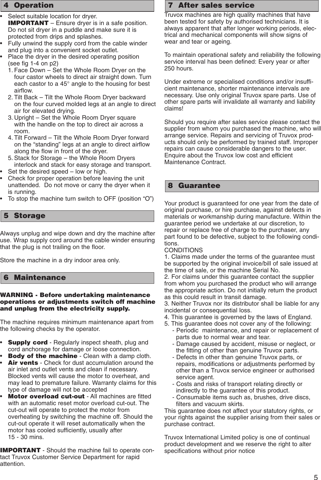 Page 6 of 9 - Clemas Layout 2 Whole-room-dryer-ops-manual