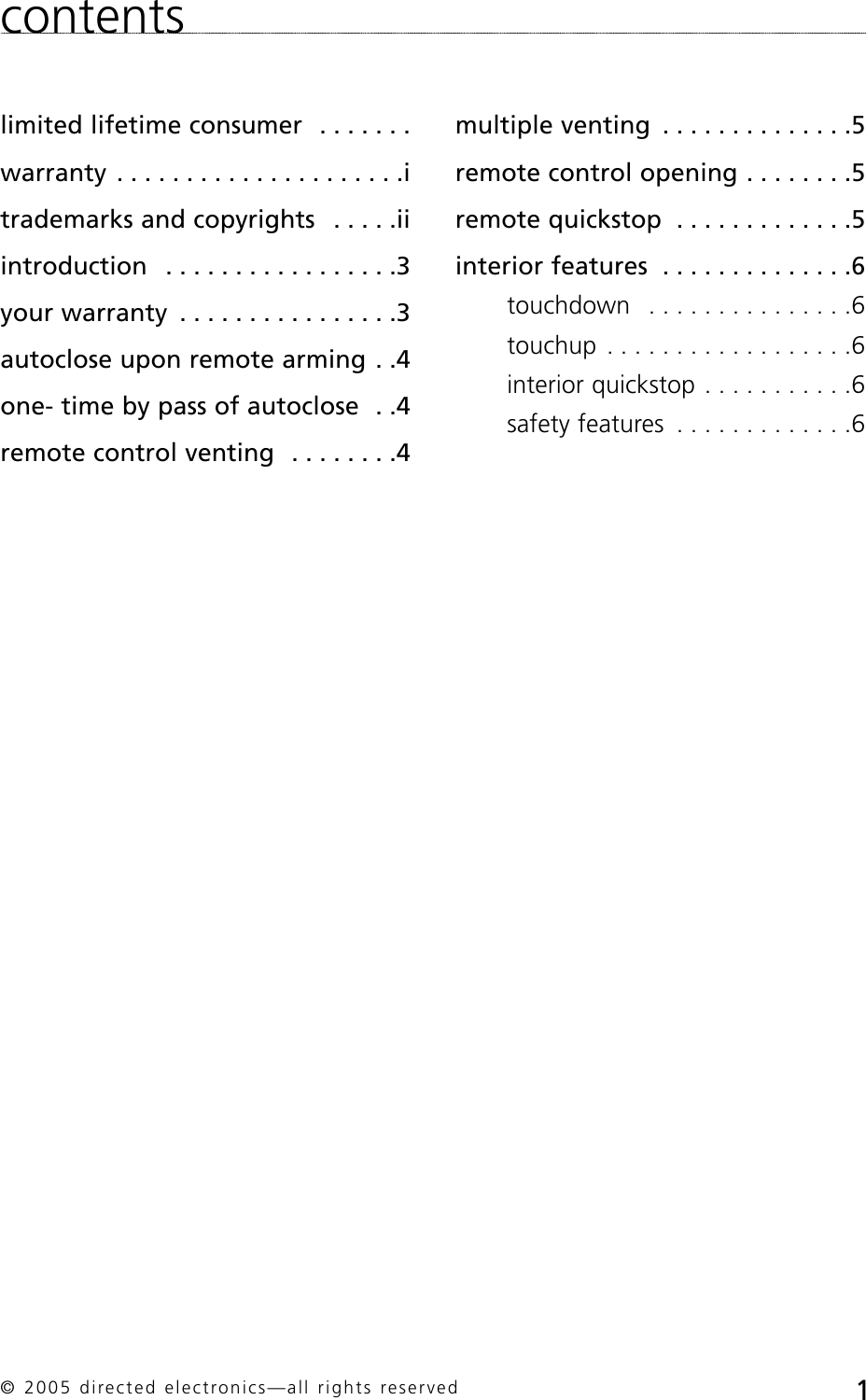 Page 4 of 10 - Clifford Clifford-G4-System-Series-Users-Manual- G903010_10-05  Clifford-g4-system-series-users-manual