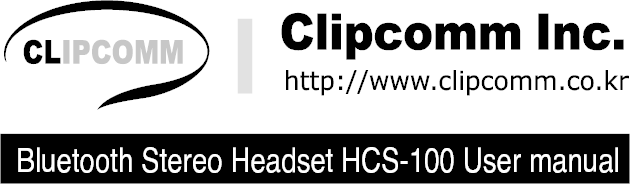 Bluetooth Stereo Headset HCS-100 User manual