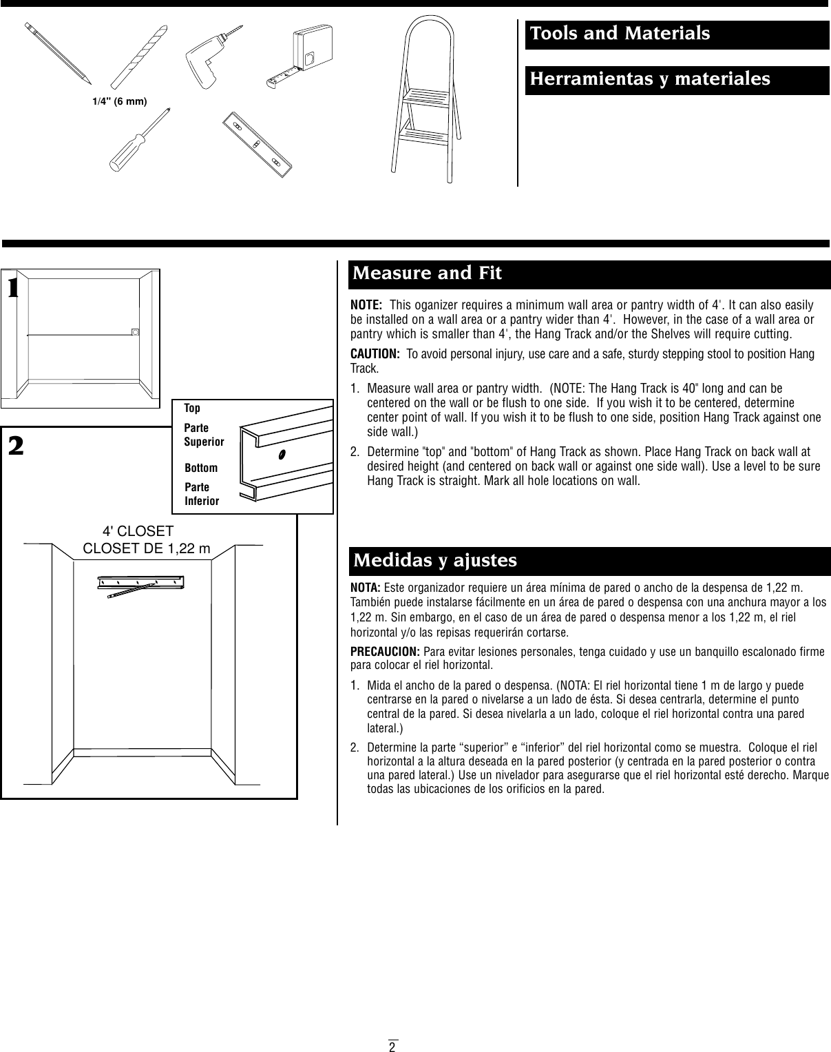 Page 2 of 4 - Closet-Maid Closet-Maid-2894-Users-Manual- 2894 Instruction Sheet  Closet-maid-2894-users-manual