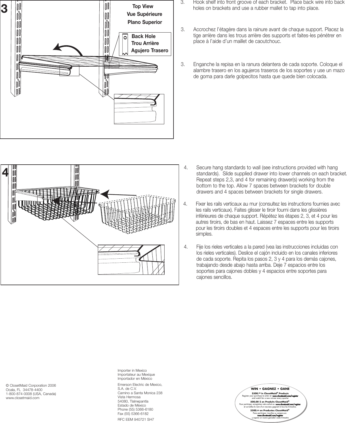 Page 2 of 2 - Closet-Maid Closet-Maid-Shelftrack-Drawer-Kit-2811-Users-Manual-  Closet-maid-shelftrack-drawer-kit-2811-users-manual