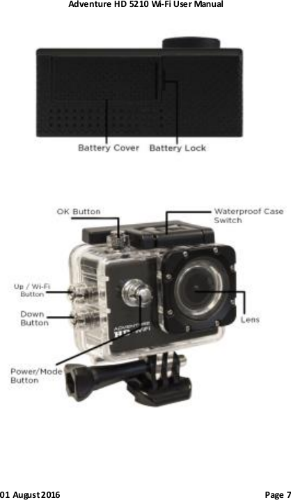 Adventure HD 5210 Wi -Fi User Manual 01 August 2016                                              Page 7       