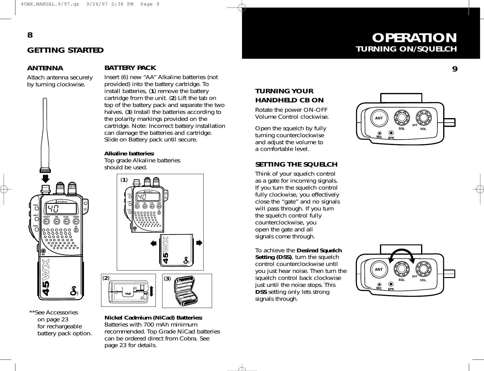 Page 5 of 12 - Cobra-Electronics Cobra-Electronics-45Wx-Operating-Instructions-  Cobra-electronics-45wx-operating-instructions