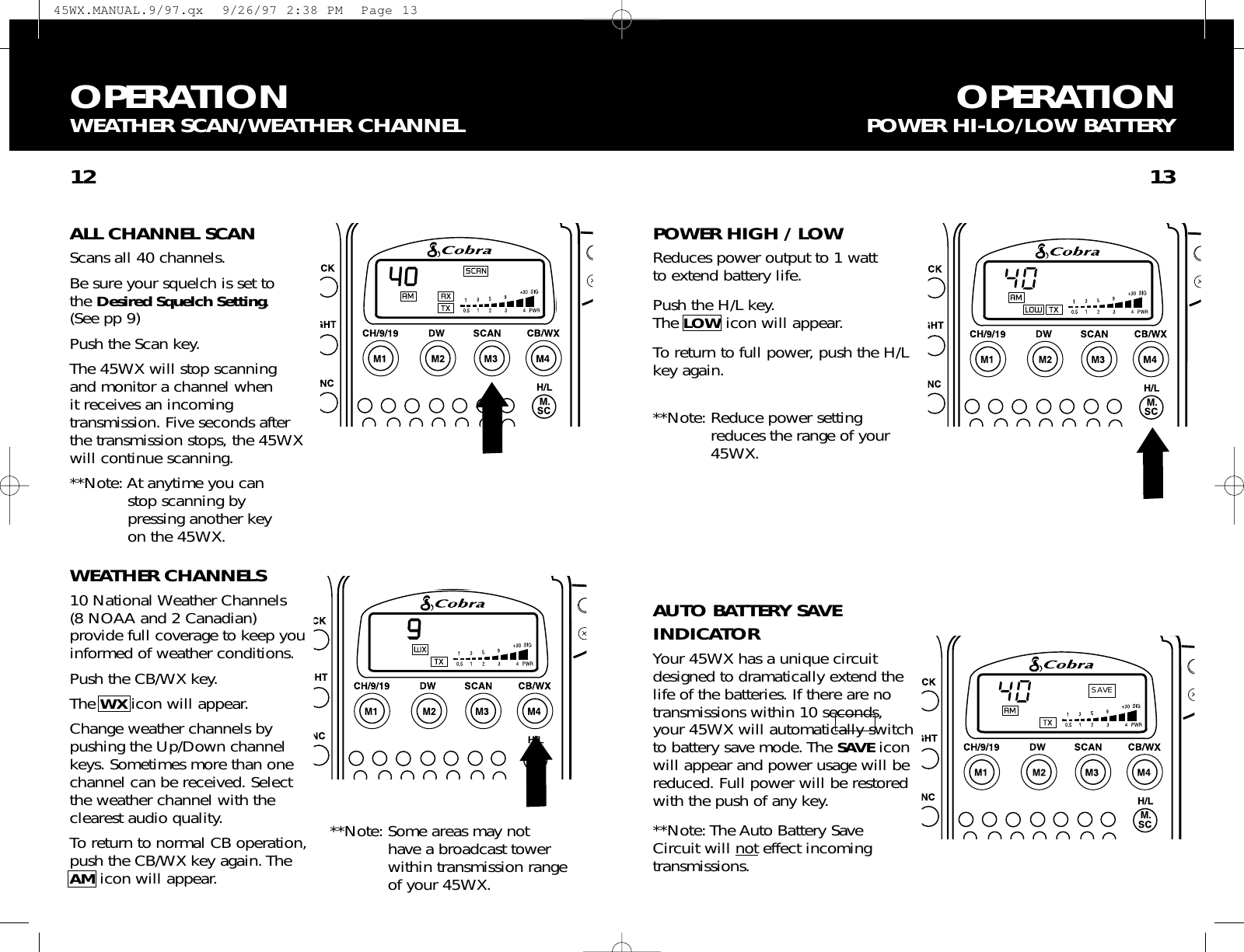 Page 7 of 12 - Cobra-Electronics Cobra-Electronics-45Wx-Operating-Instructions-  Cobra-electronics-45wx-operating-instructions