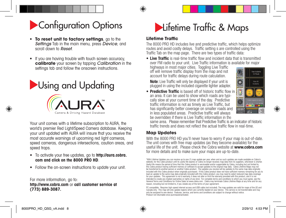 Page 8 of 8 - Cobra-Electronics Cobra-Electronics-8000-Pro-Hd-Quick-Start-Manual- 8000PRO_HD_QSG_vA  Cobra-electronics-8000-pro-hd-quick-start-manual