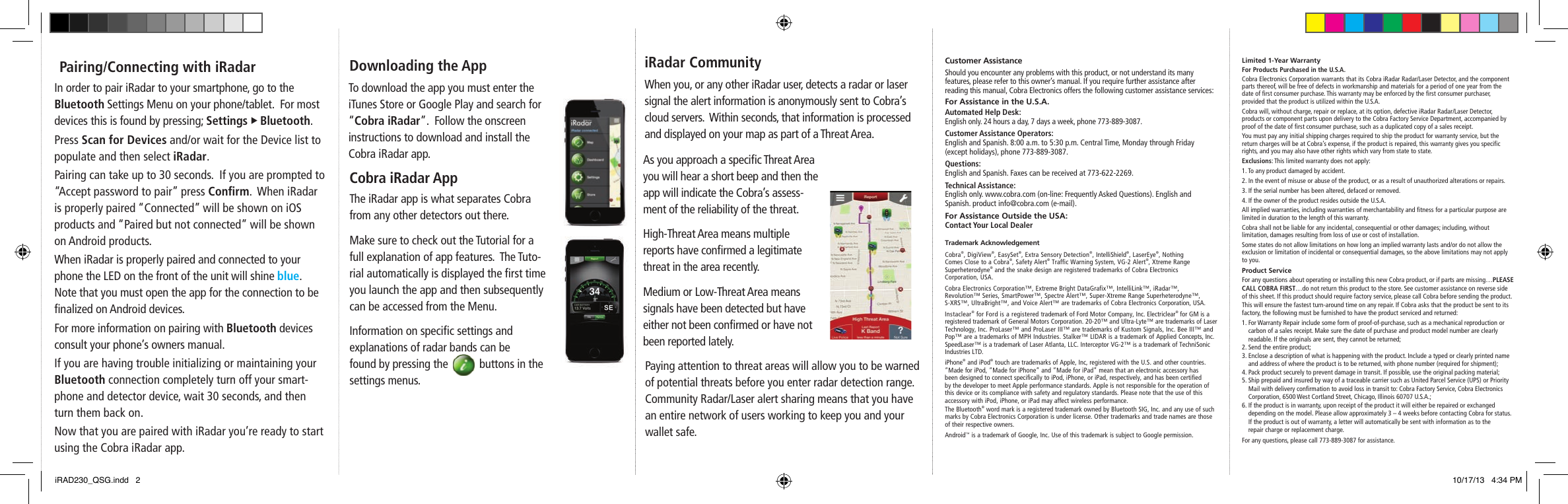 Page 2 of 2 - Cobra-Electronics Cobra-Electronics-Iradar-230-Quick-Start-Manual-  Cobra-electronics-iradar-230-quick-start-manual