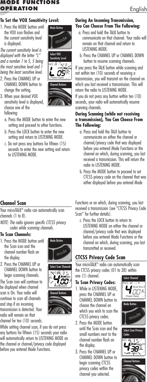 Page 5 of 9 - Cobra-Electronics Cobra-Electronics-Mt-750-Owners-Manual- MT725-British  Cobra-electronics-mt-750-owners-manual