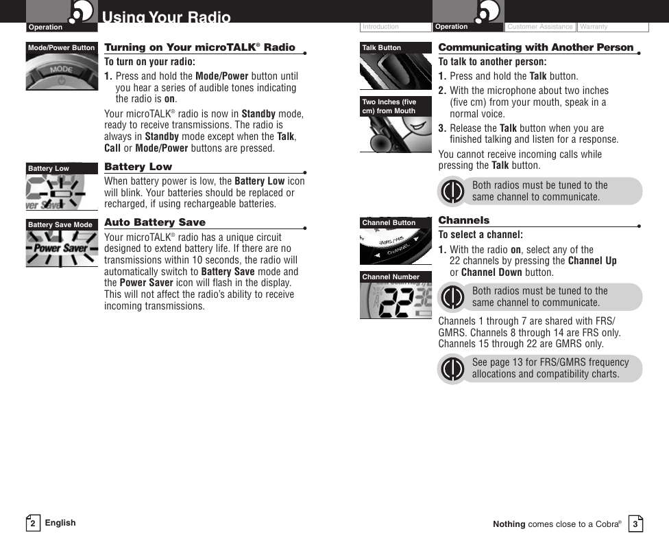 Page 4 of 11 - Cobra-Electronics Cobra-Electronics-Pr590Wx-Owners-Manual- 250WX  Cobra-electronics-pr590wx-owners-manual