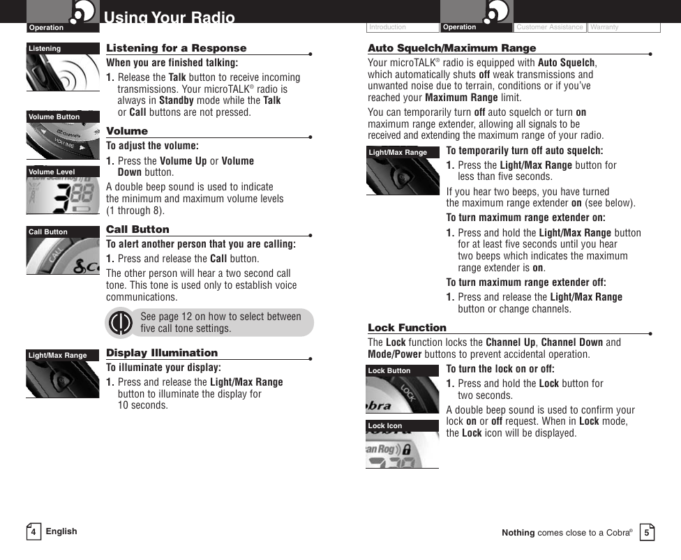 Page 5 of 11 - Cobra-Electronics Cobra-Electronics-Pr590Wx-Owners-Manual- 250WX  Cobra-electronics-pr590wx-owners-manual