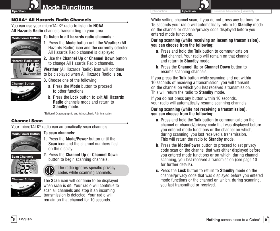 Page 7 of 11 - Cobra-Electronics Cobra-Electronics-Pr590Wx-Owners-Manual- 250WX  Cobra-electronics-pr590wx-owners-manual