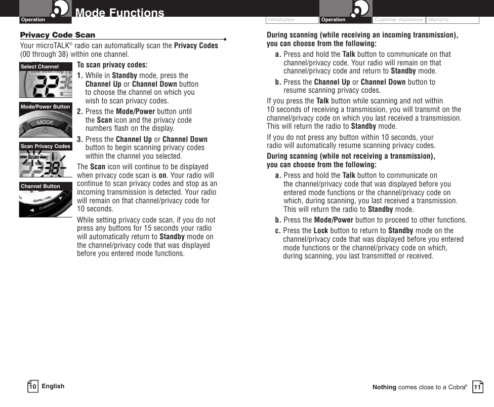 Page 8 of 11 - Cobra-Electronics Cobra-Electronics-Pr590Wx-Owners-Manual- 250WX  Cobra-electronics-pr590wx-owners-manual