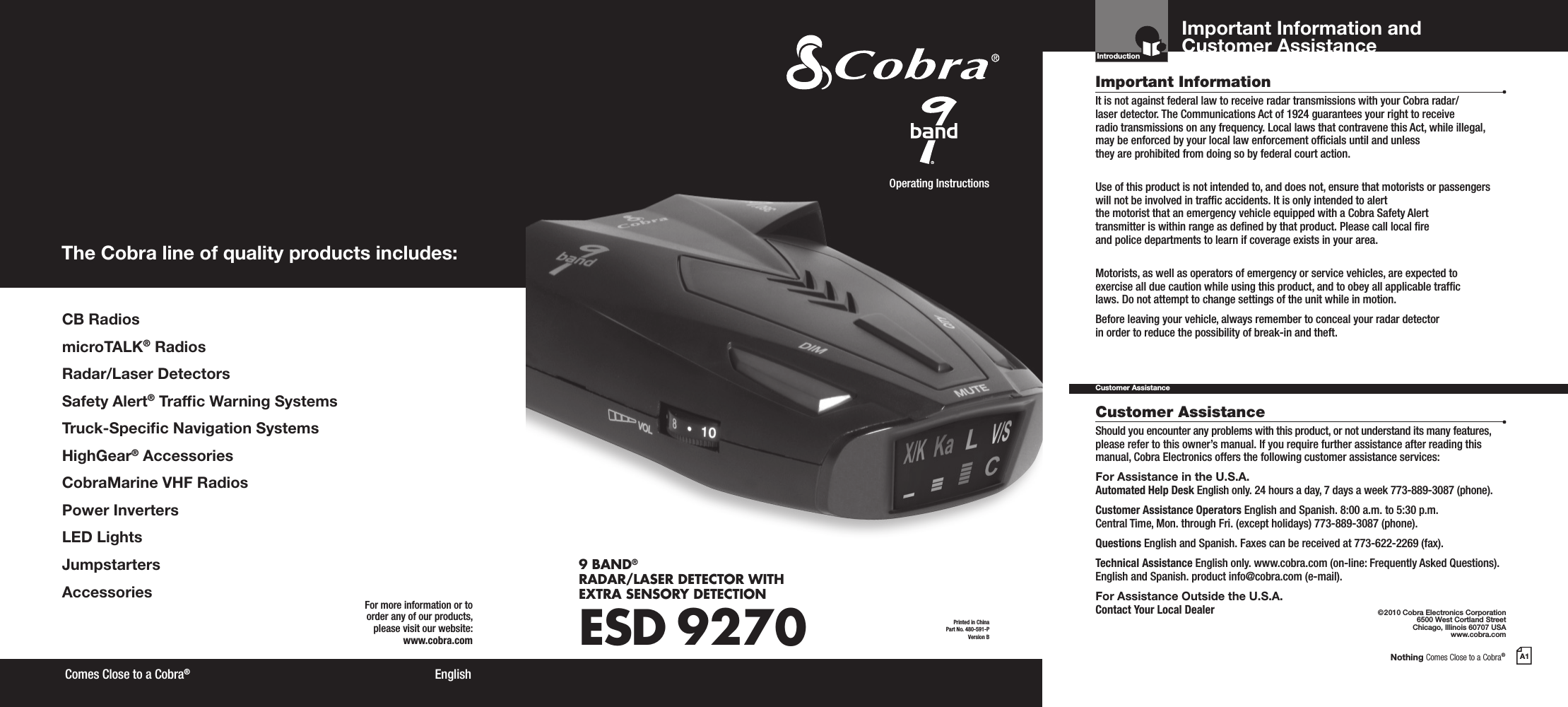 cobra-electronics-esd9290-radar-detector-user-manual-esd9270-manl-indd