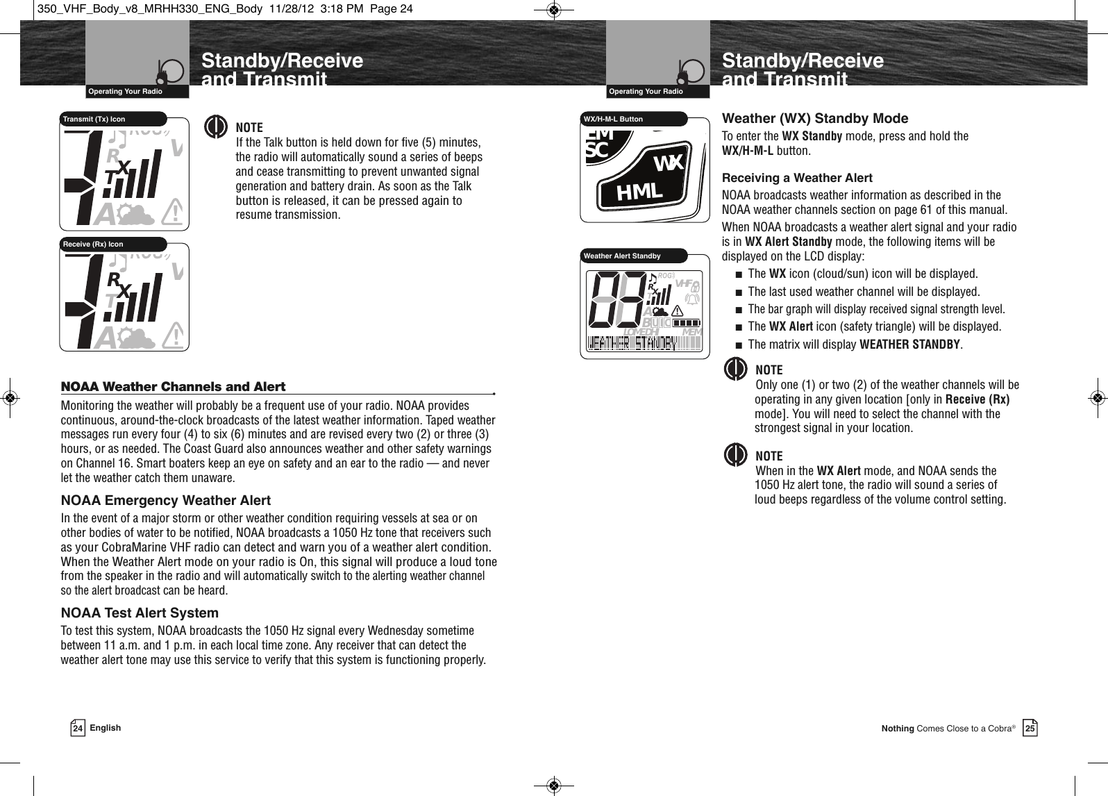 Page 15 of Cobra Electronics MRHH350 MARINE TRANSCEIVER User Manual MRHH330 ENG Body