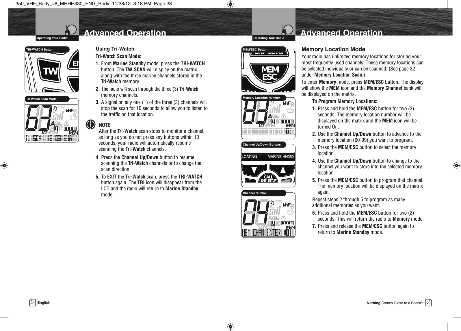 Page 17 of Cobra Electronics MRHH350 MARINE TRANSCEIVER User Manual MRHH330 ENG Body
