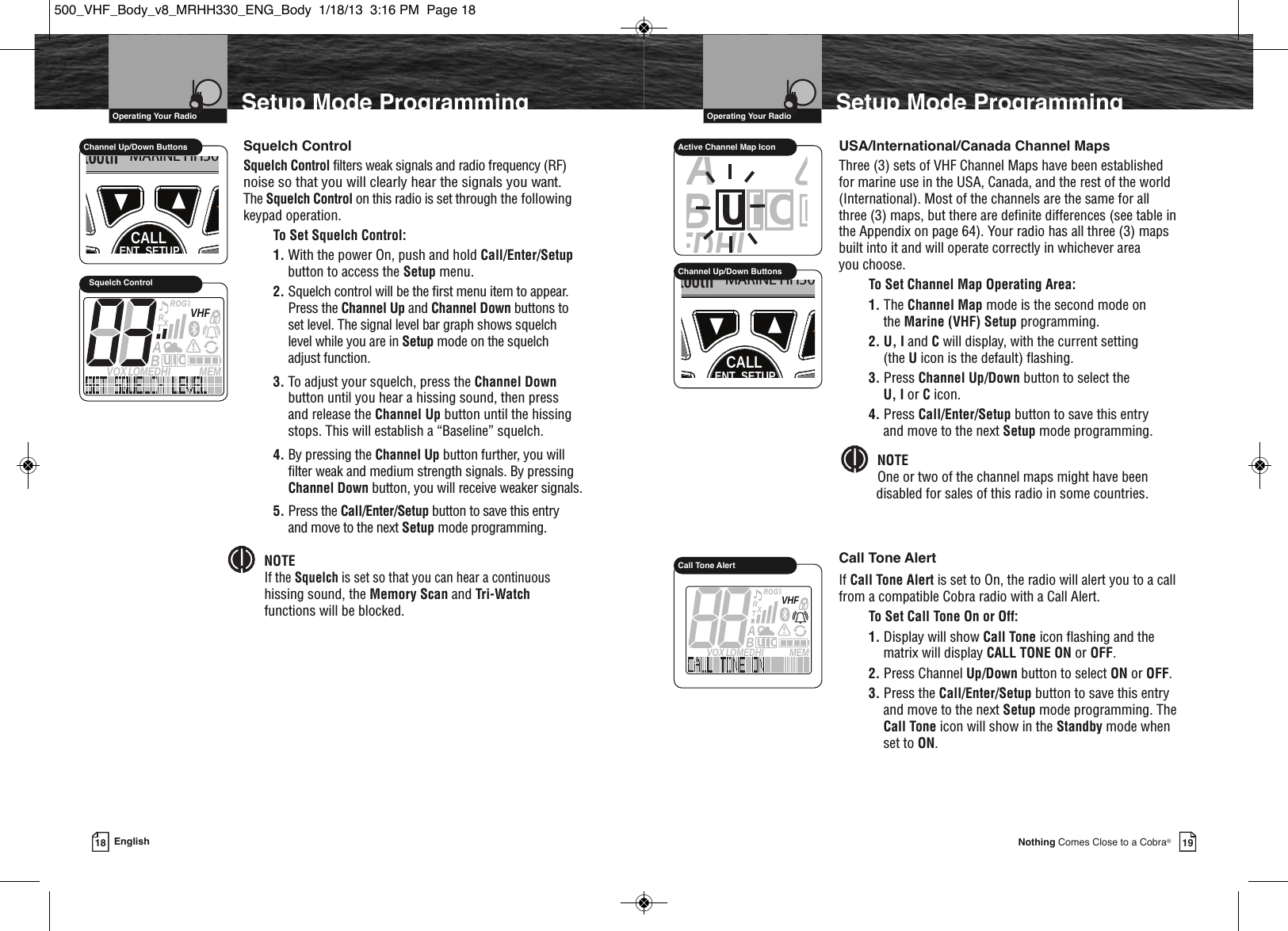 Page 12 of Cobra Electronics MRHH500 BT ACCESSORY IN MARINE RADIO User Manual MRHH330 ENG Body