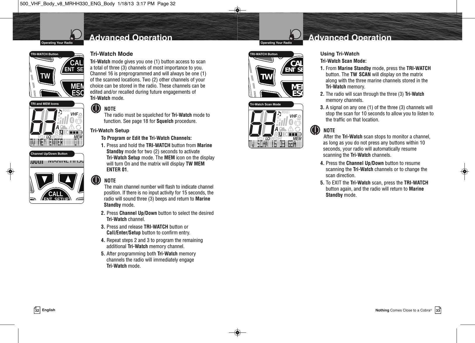 Page 19 of Cobra Electronics MRHH500 BT ACCESSORY IN MARINE RADIO User Manual MRHH330 ENG Body