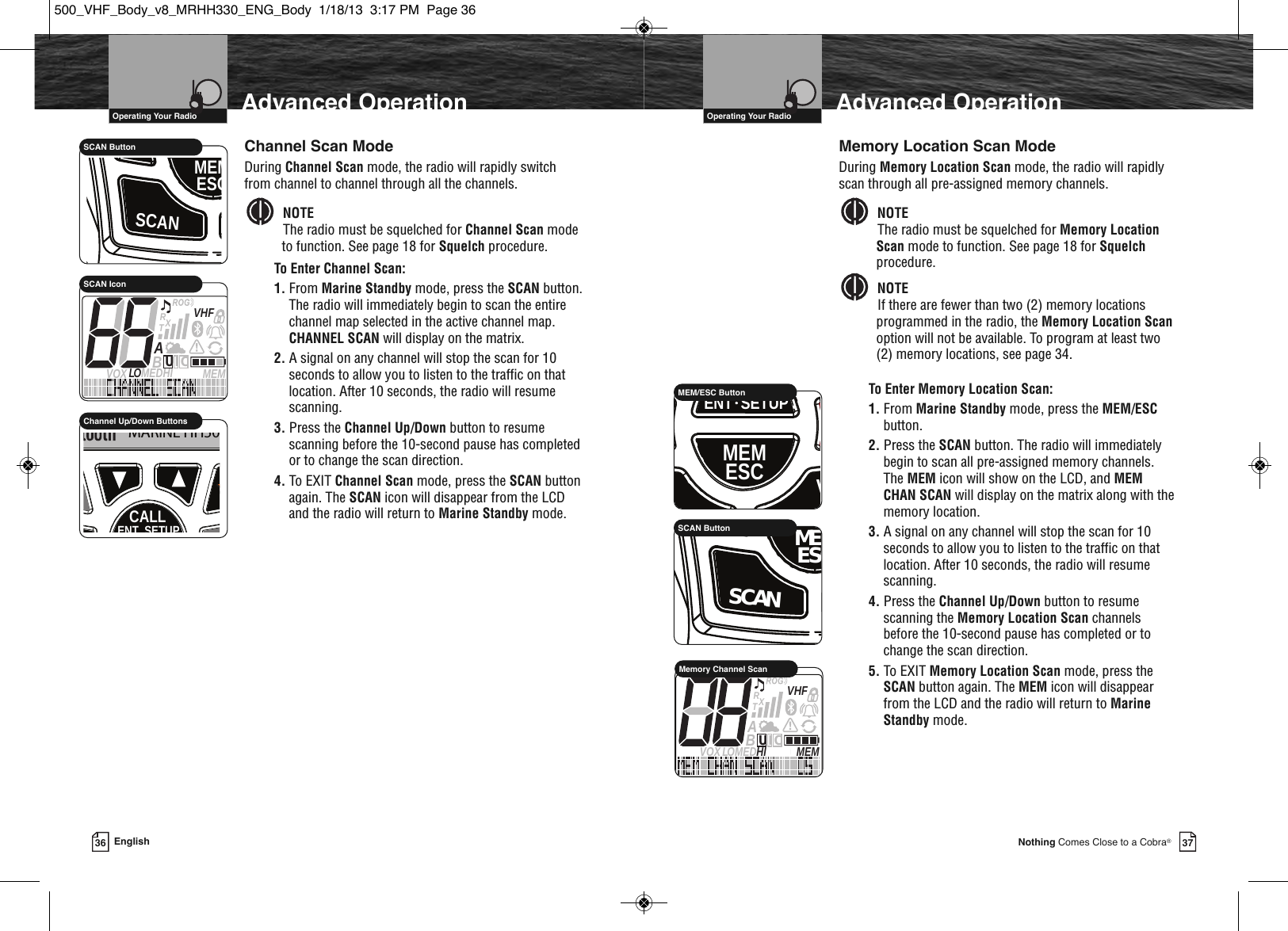 Page 21 of Cobra Electronics MRHH500 BT ACCESSORY IN MARINE RADIO User Manual MRHH330 ENG Body
